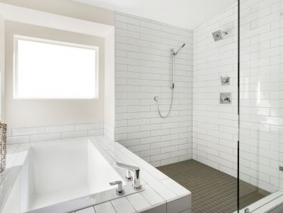 Minimalist Shower with Niche Storage